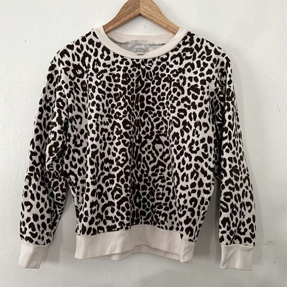 J. Crew Leopard Sweatshirt EUC - Picture 2 of 4
